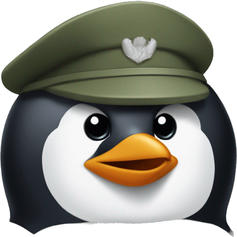 military Penguin with wheapons emoji