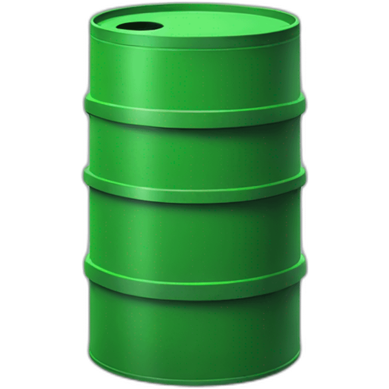 green construction barrel with legs, wearing black crocs emoji