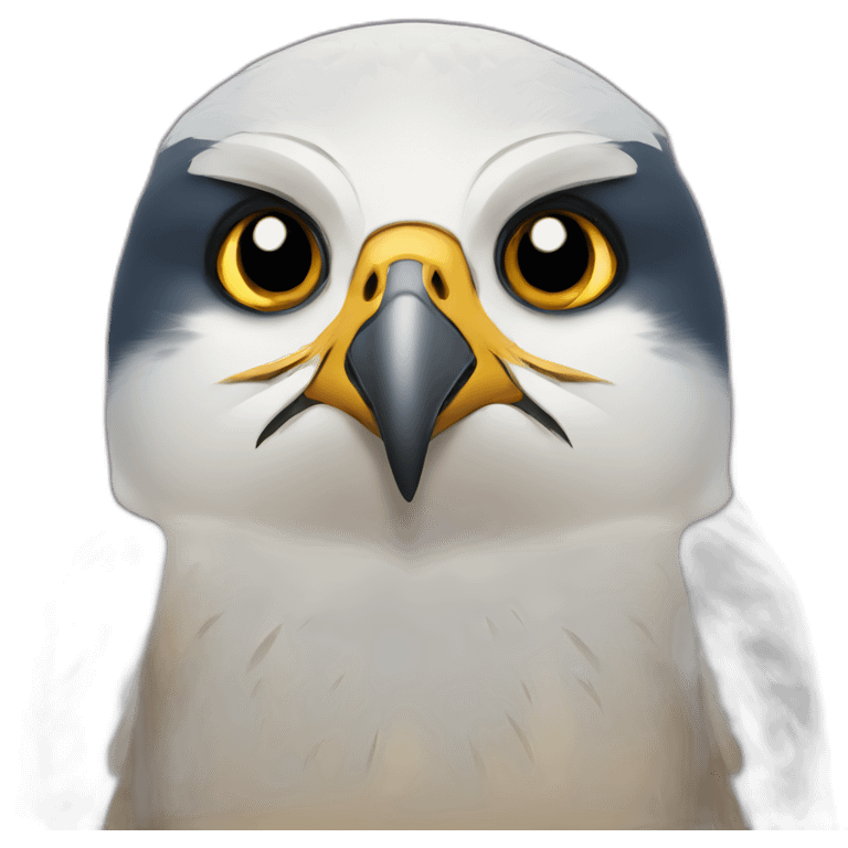 peregrine falcon face depressed emoji