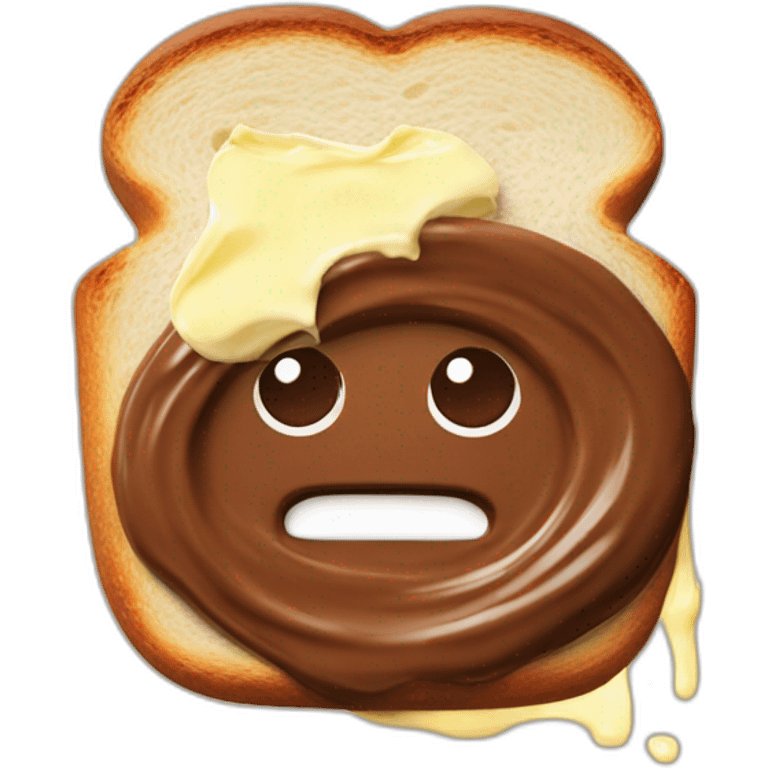 Nutella Brot mit butter emoji