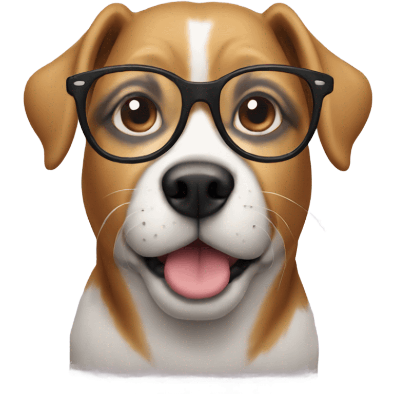 Dog wearing glasses  emoji