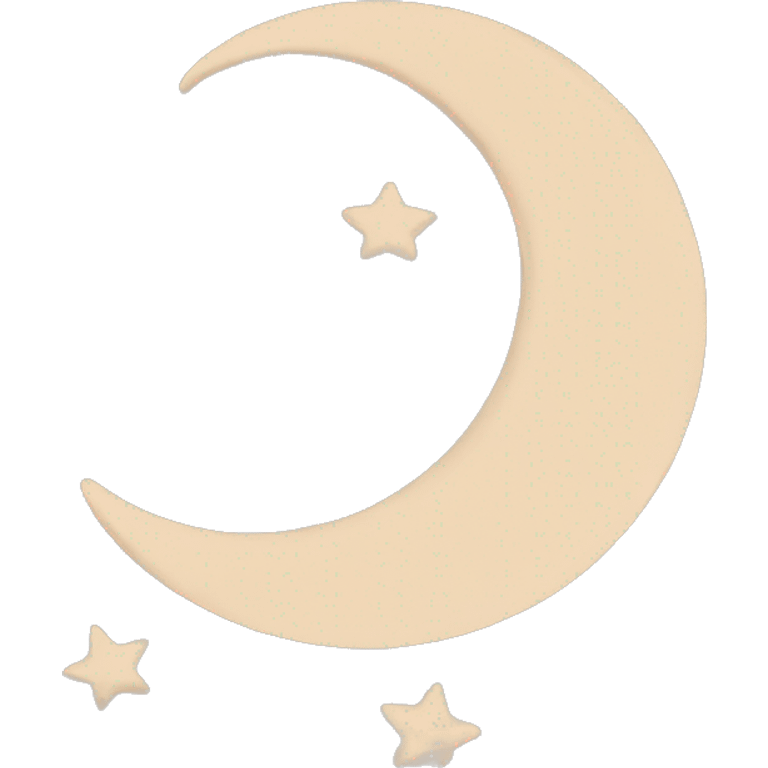 Aesthetic crescent moon beige emoji