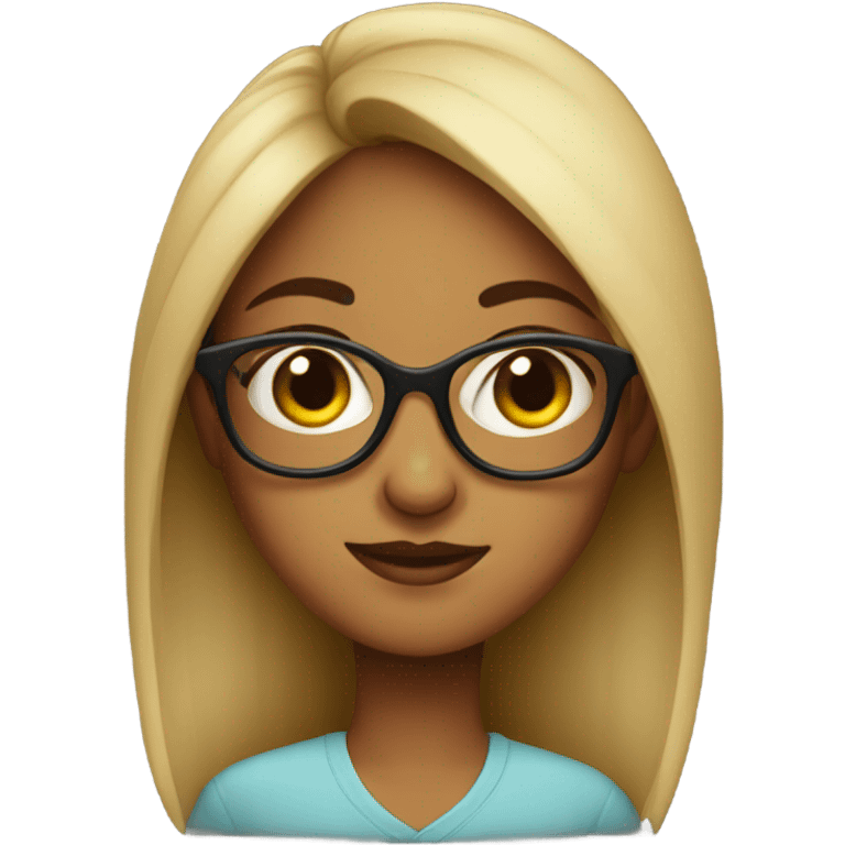 Girl with huge specs emoji