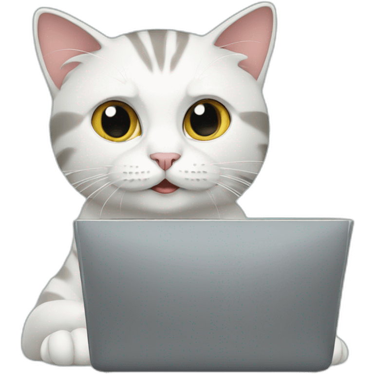 cat using a computer emoji