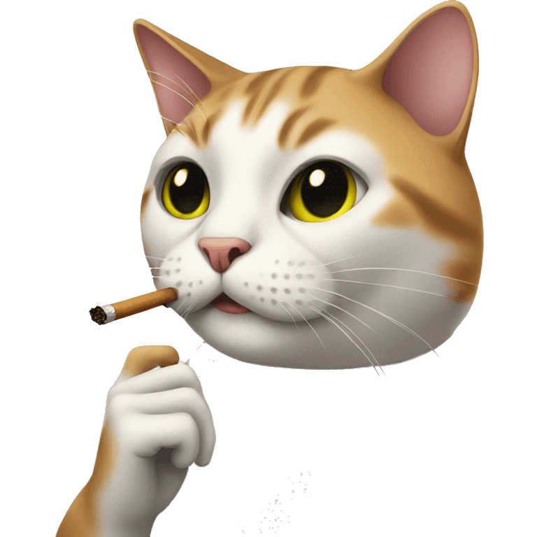 cat smoking emoji