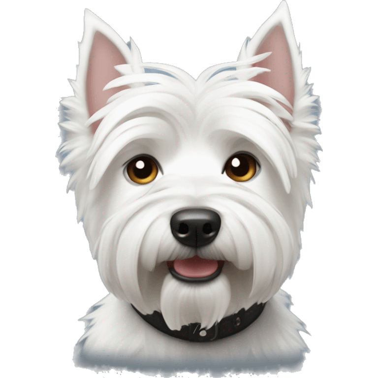 A Westie dog 很疑惑的表情 emoji