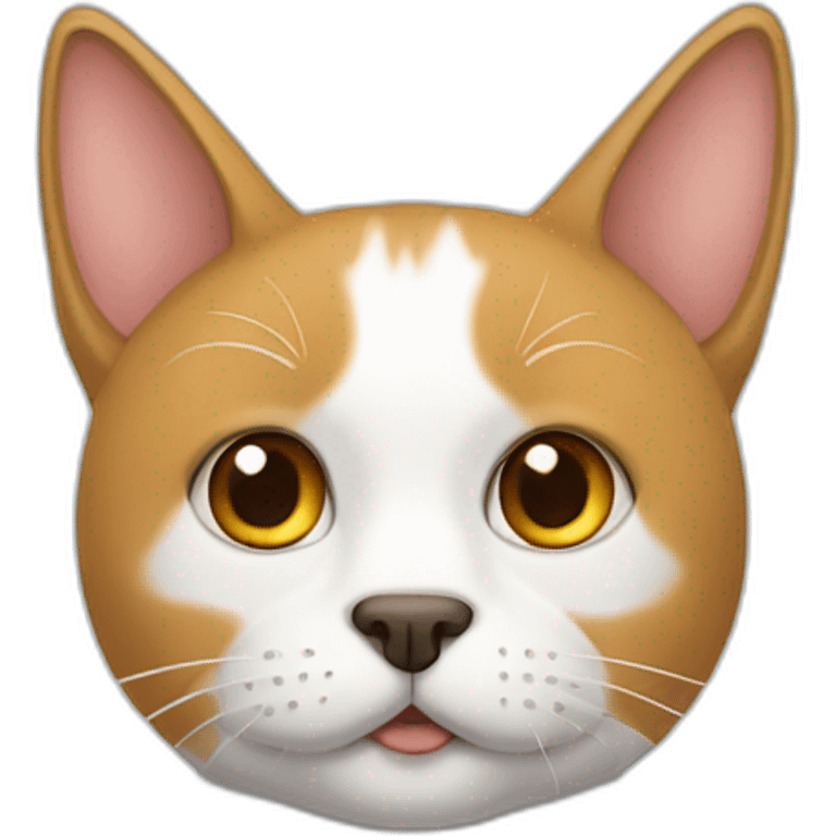 Gato con perro emoji