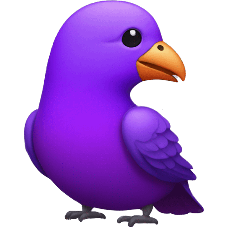 Neon purple pigeon emoji