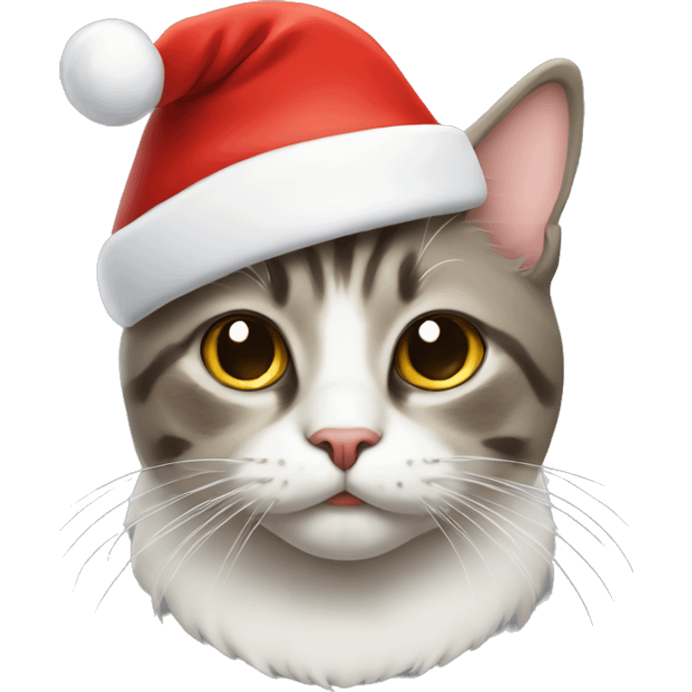 Cat with Santa Claus hat emoji