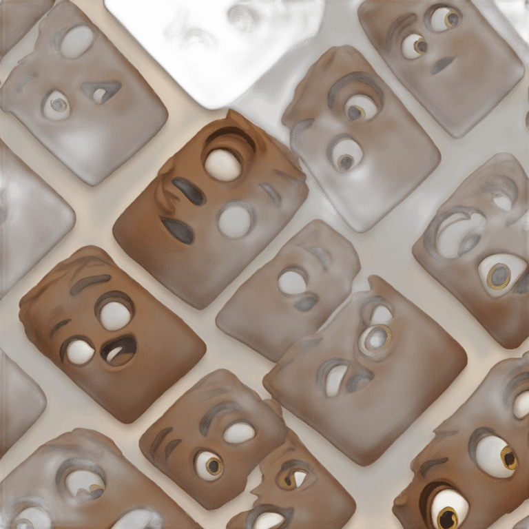 Shocked and lost brown emoji