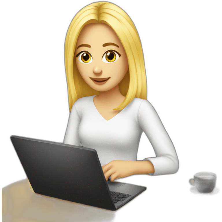 blonde-artist-girl-with-laptop emoji