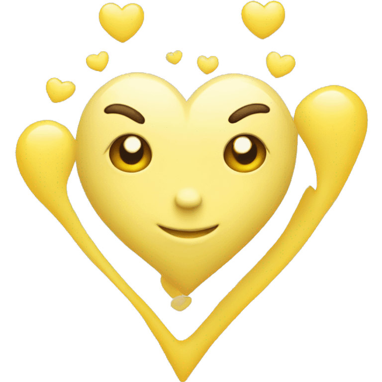 Heart i baby yellow color  emoji