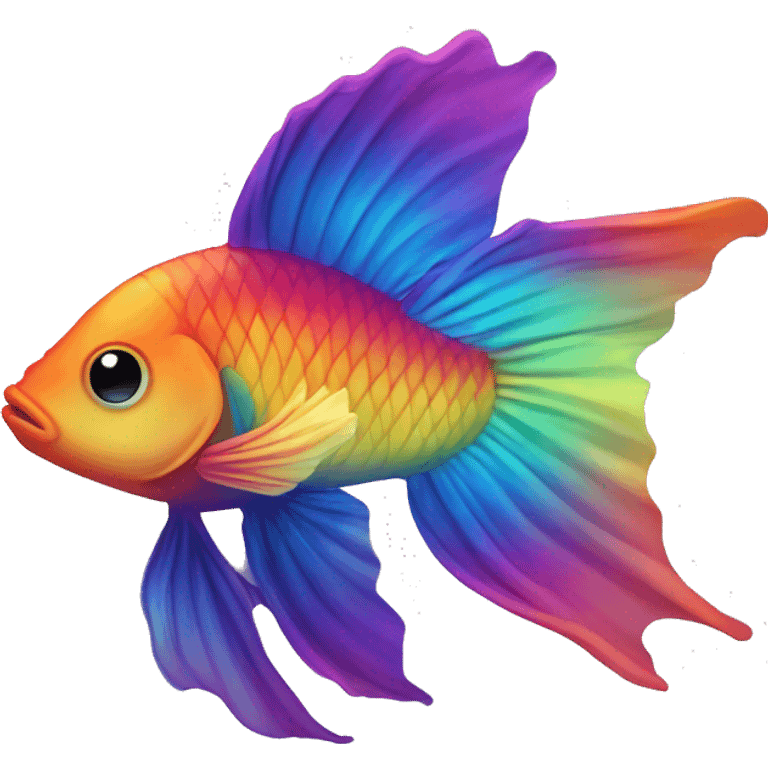 Sunset gradient beta fish rainbow emoji