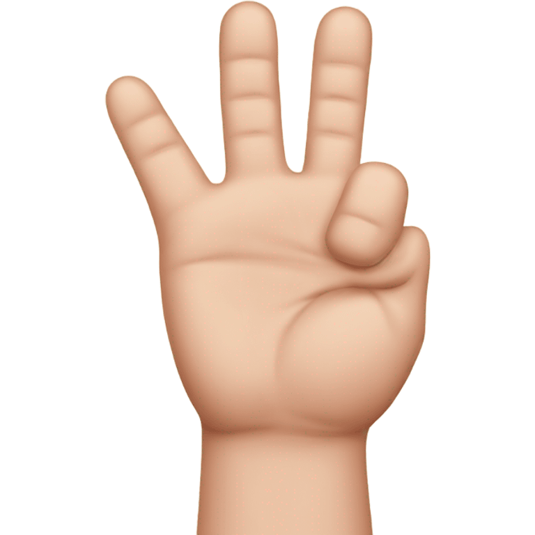 hand with 3 fingers up(thumb, index and pinky) and 2 fingers down(middle, ring) emoji