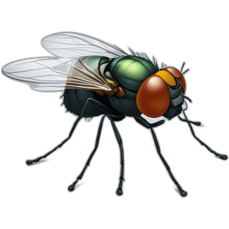 a fly with photo camera emoji