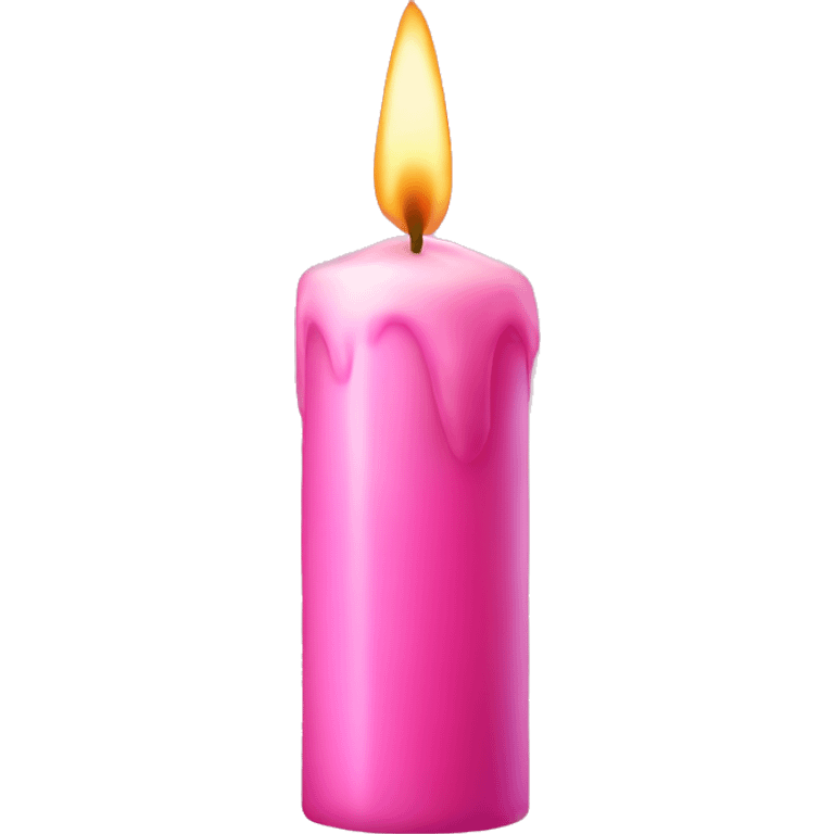 Pink candle emoji