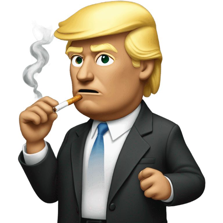 Donald Trump smoking a cigarette emoji