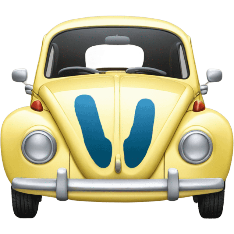 Light Yellow Volkswagen beatle  emoji