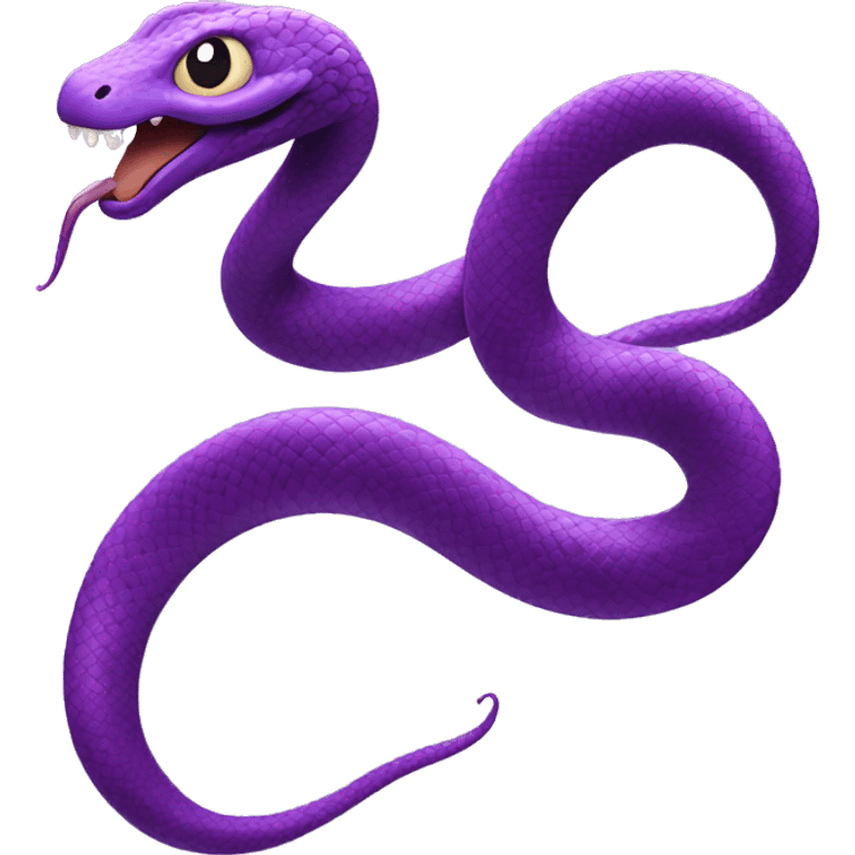 A purple snake dancing enthusiastically, energetic and lively. emoji