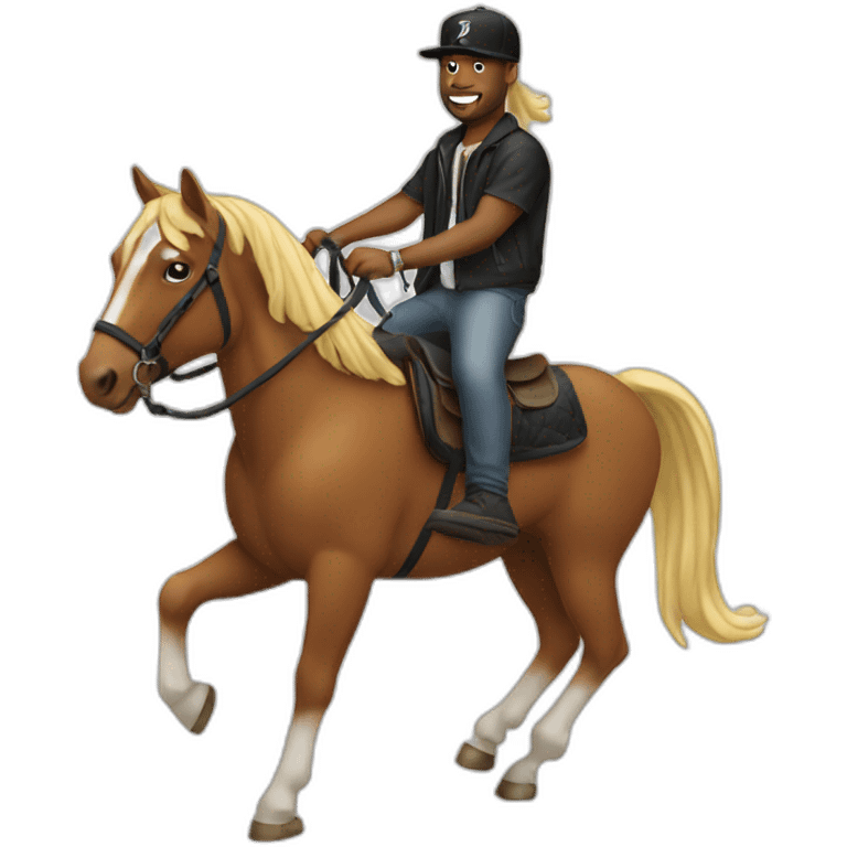 rapper riding a horse emoji