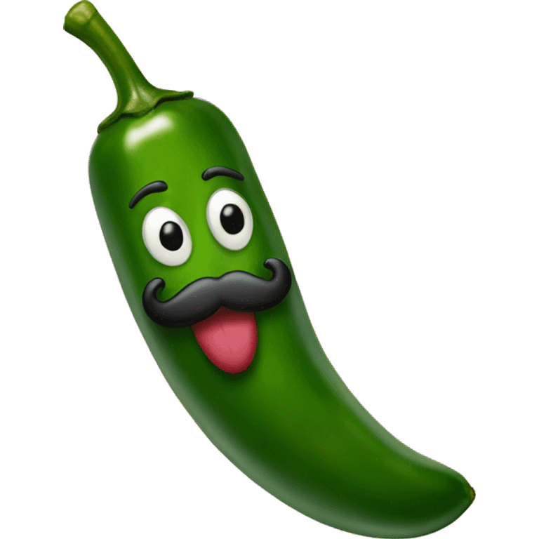 jalapeño with a moustache  emoji