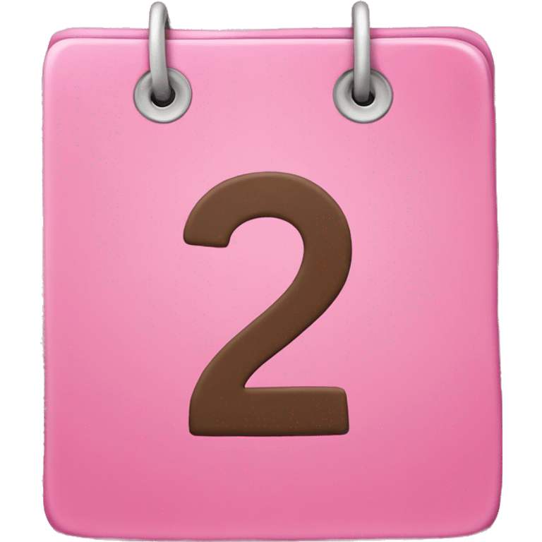 The number 22 written on a pink calendar emoji