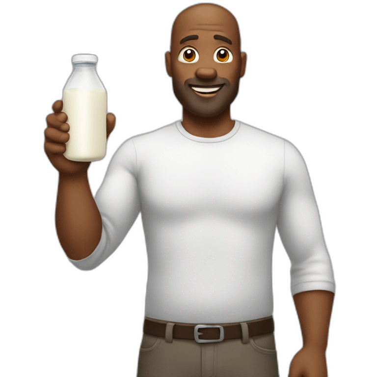 Dad with milk emoji