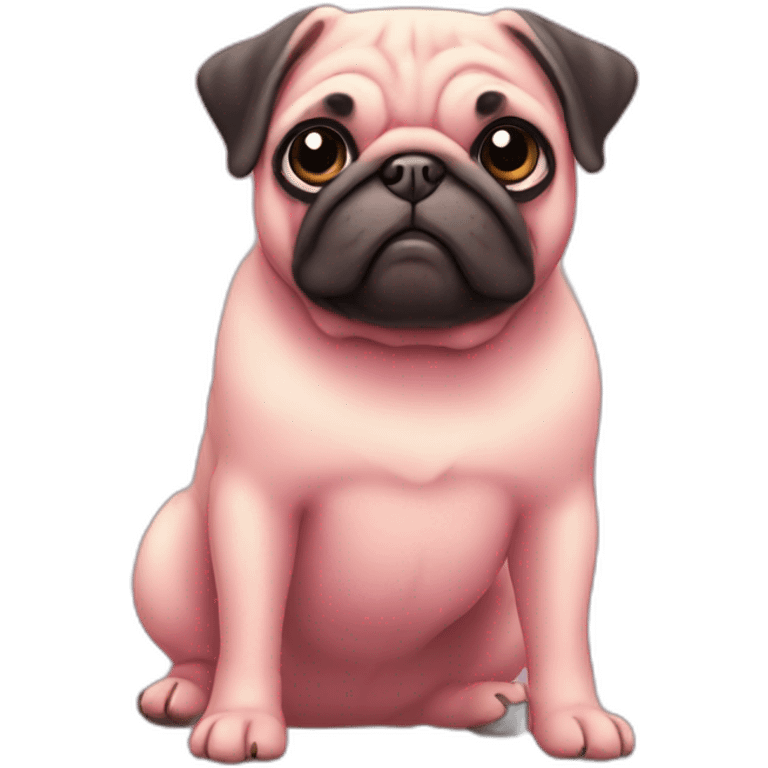 pink pug emoji