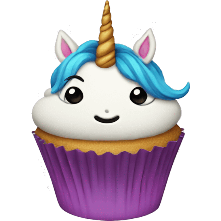 Unicorn cupcake  emoji