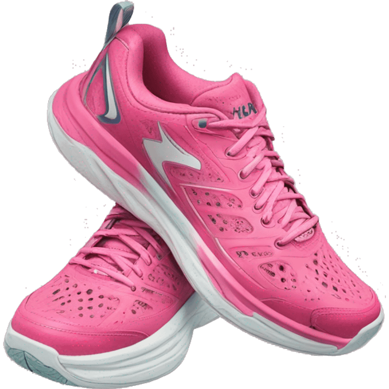 Pink hoka tennis shoes emoji