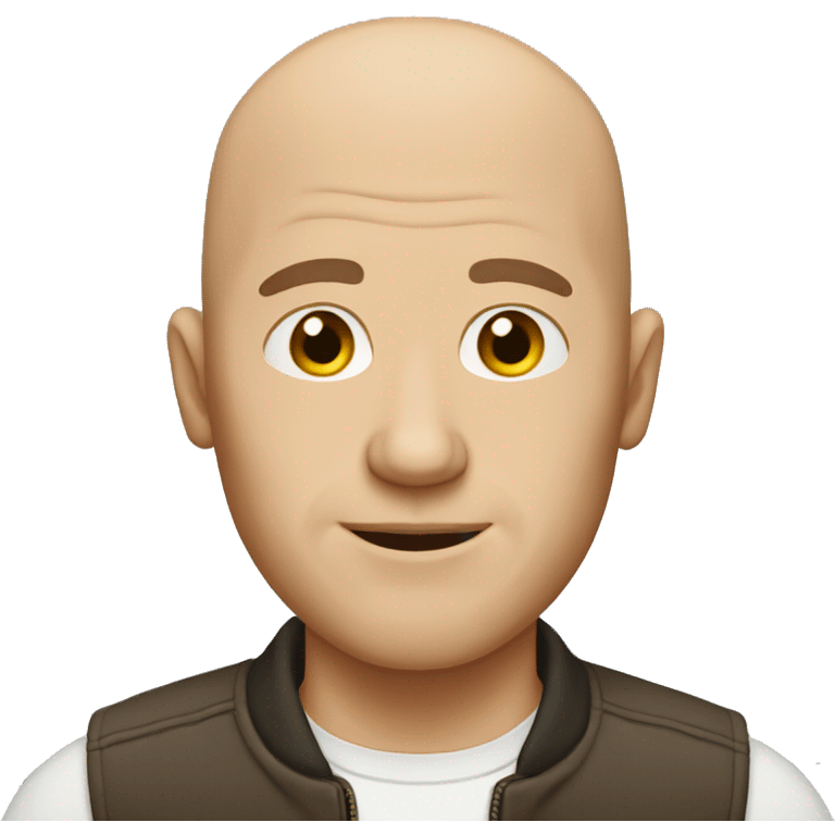 A bald man with one brown hair  emoji