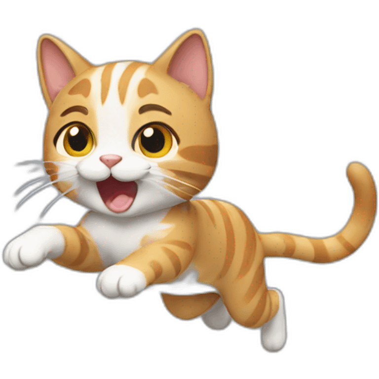 cat running emoji