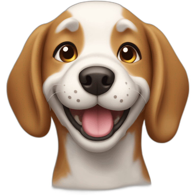 a happy dog emoji