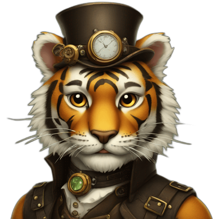 steampunk Tiger  emoji