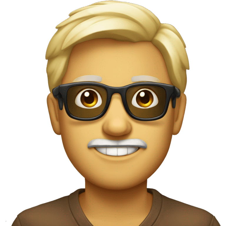 Bicho maltés con gafas  emoji