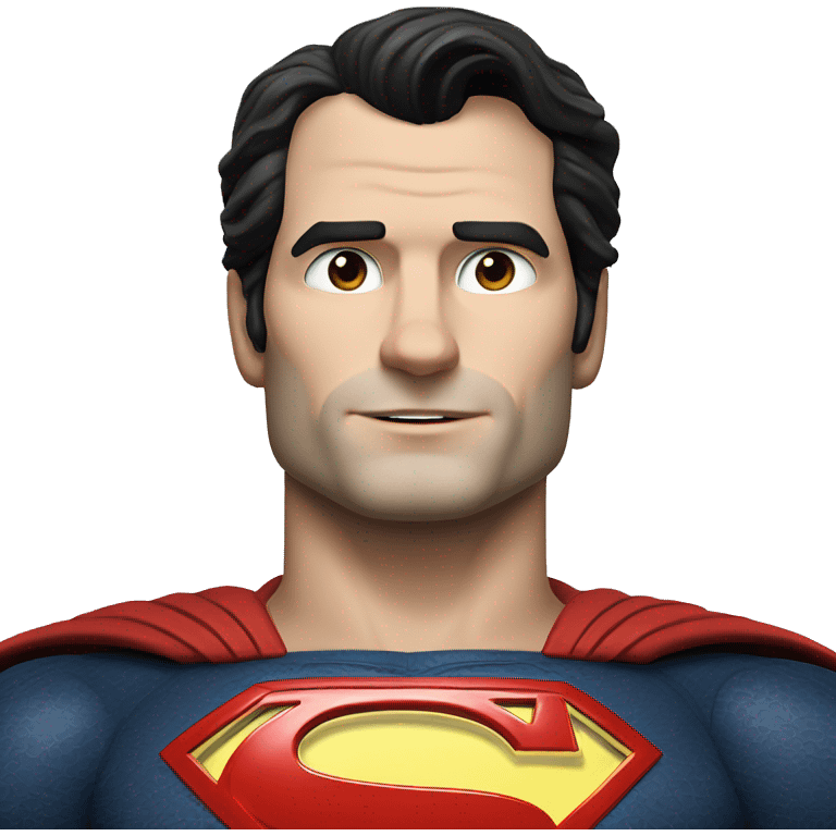 Henry cavill with classic superman suit emoji