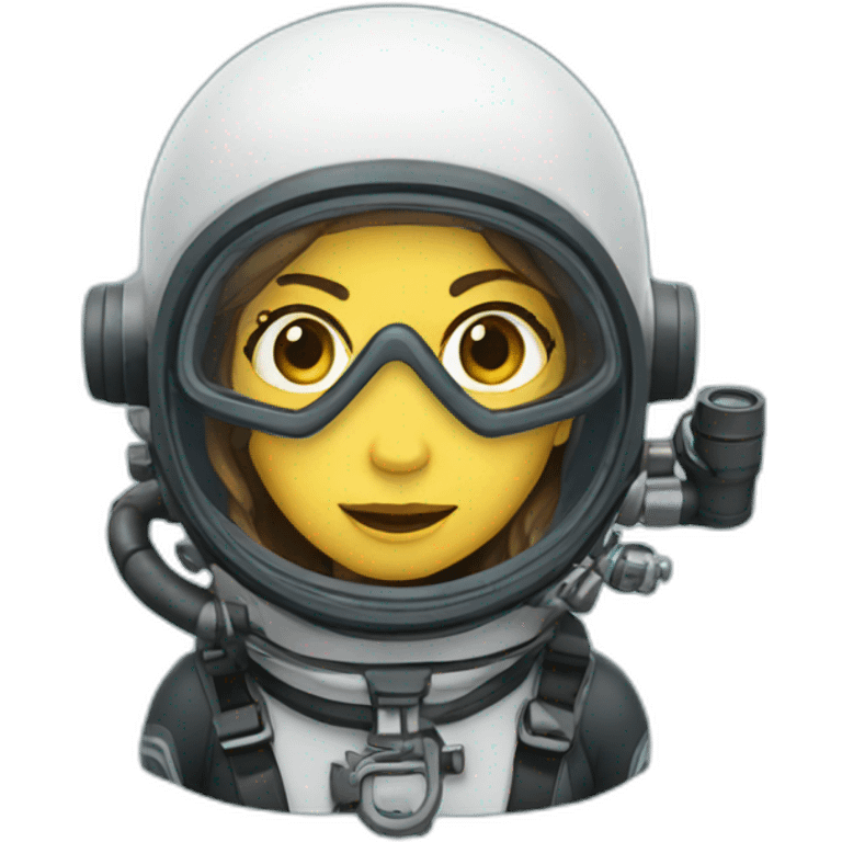 female deep sea diving emoji