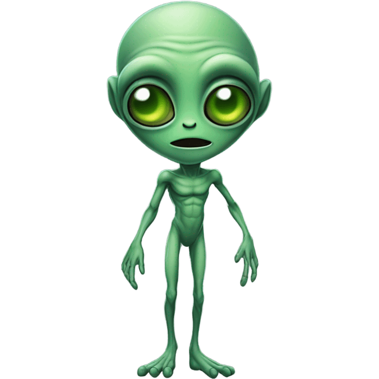 Realistic alien emoji