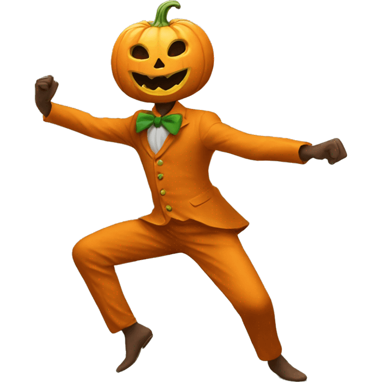 dancing pumpkin man emoji