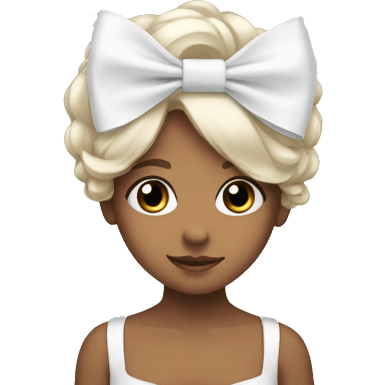 cute white bows emoji