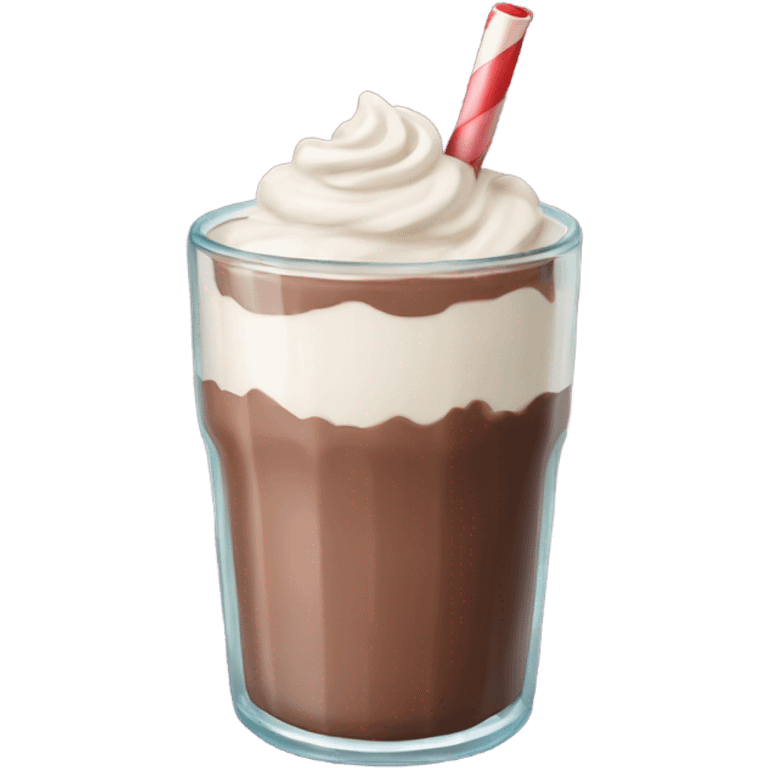 Glass of chocolate milkshake  emoji