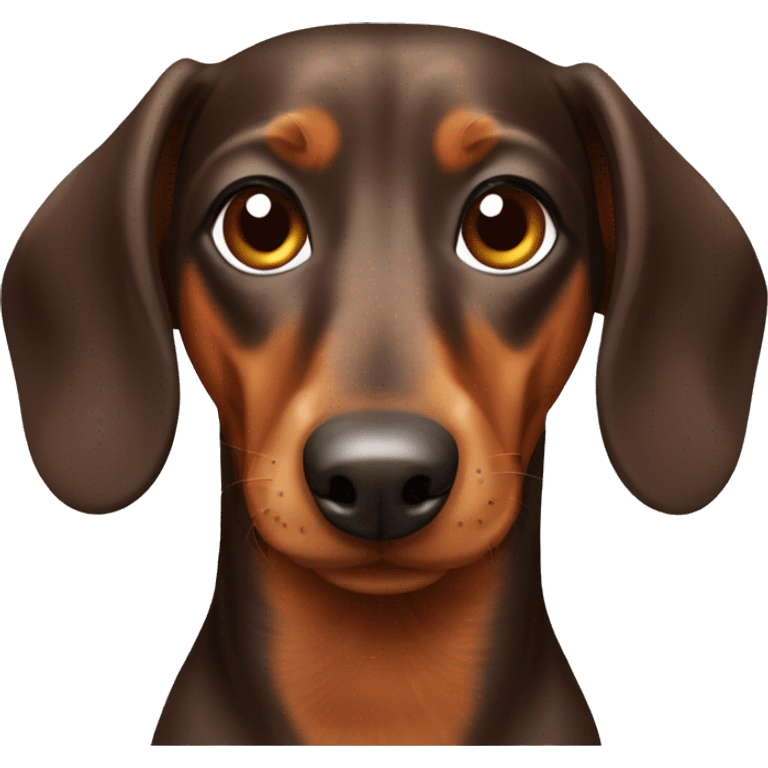 Brown dachshund  emoji