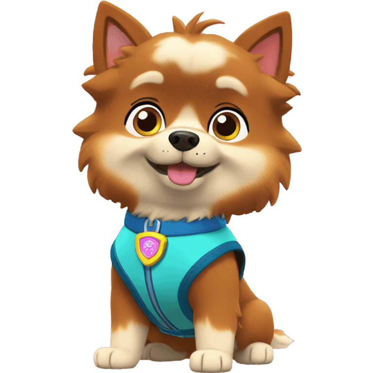 Skye from paw patrol Pomeranian emoji