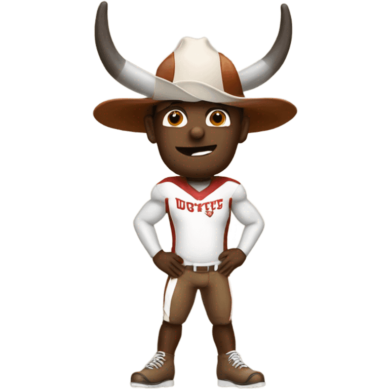 Buckeye standing on longhorns emoji