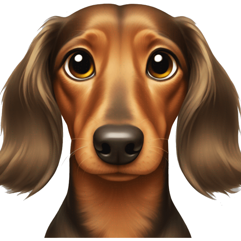 Long hair dachshund   emoji