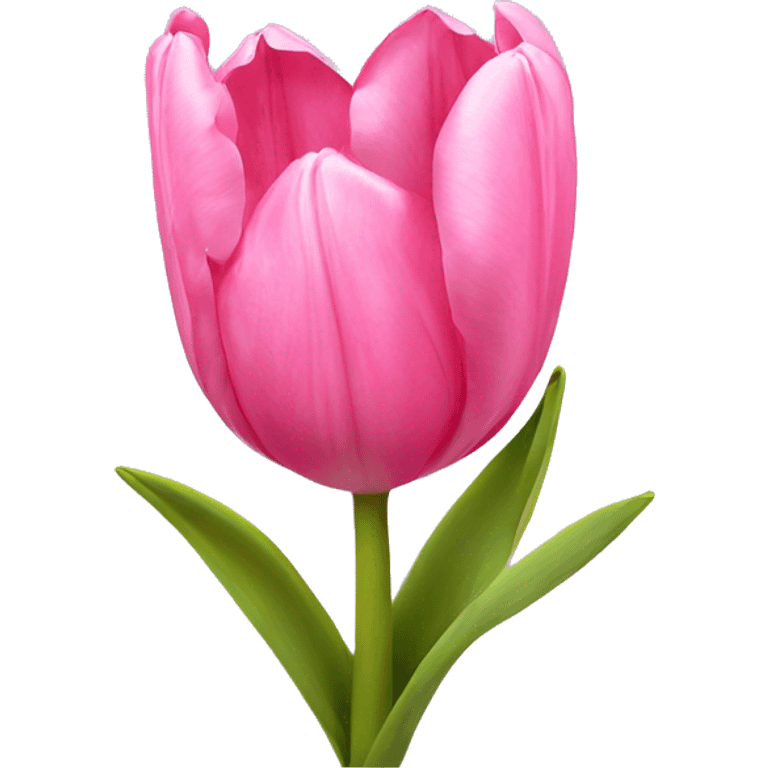 Pink tulips with a bow emoji