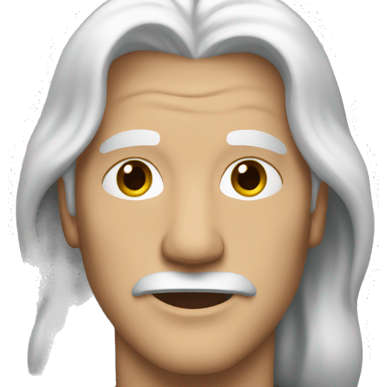 a man with long white hair emoji