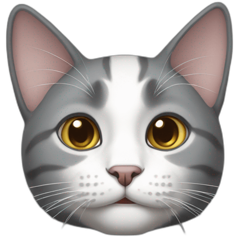 Gray and white Cat emoji