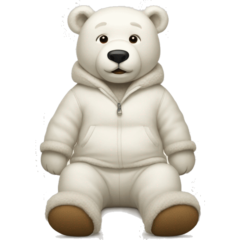 White bear wearing Ugg boots emoji