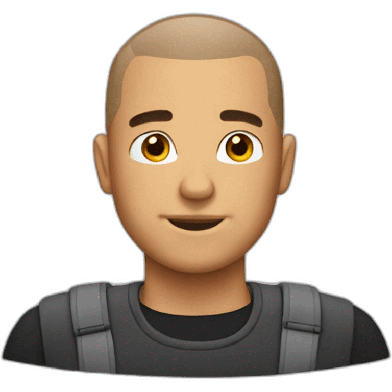 Buzz cut man emoji